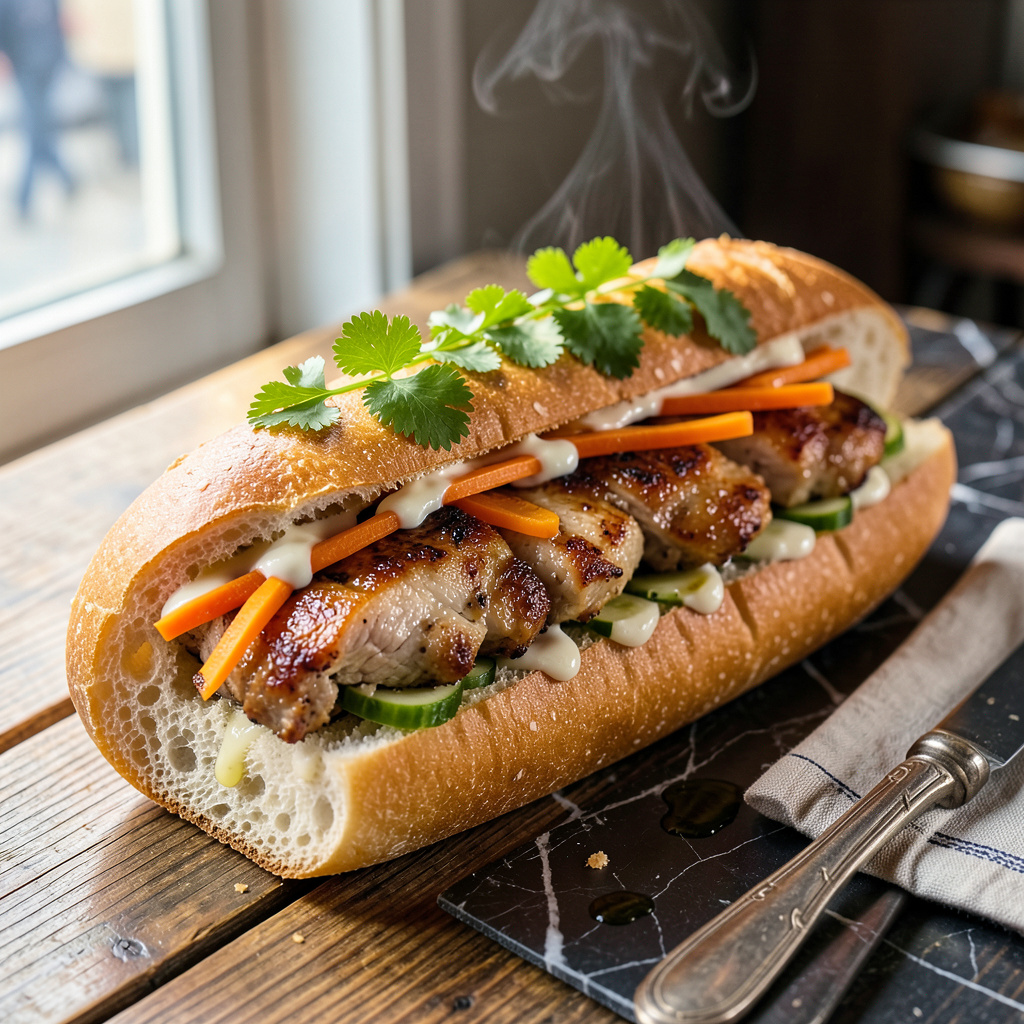Chicken Banh Mi Recipe: Crispy Pickled Veggie Crunch in Every Bite ...