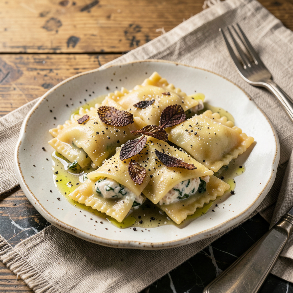 Chicken Ravioli Recipe: Creamy Filling in Homemade Pasta Pockets ...